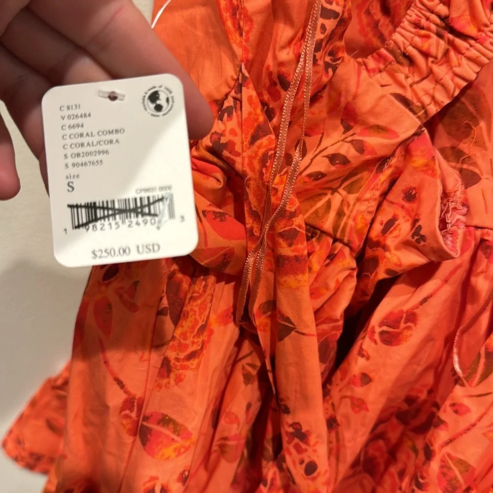 NWT‎ free people party small Matilde Mini Dress or age floral bow dress